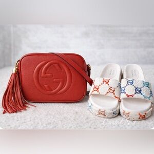 💰$2000 NWOT Authentic Gucci Red SoHo Disco Crossbody Bag Like NEW ❤️❤️❤️